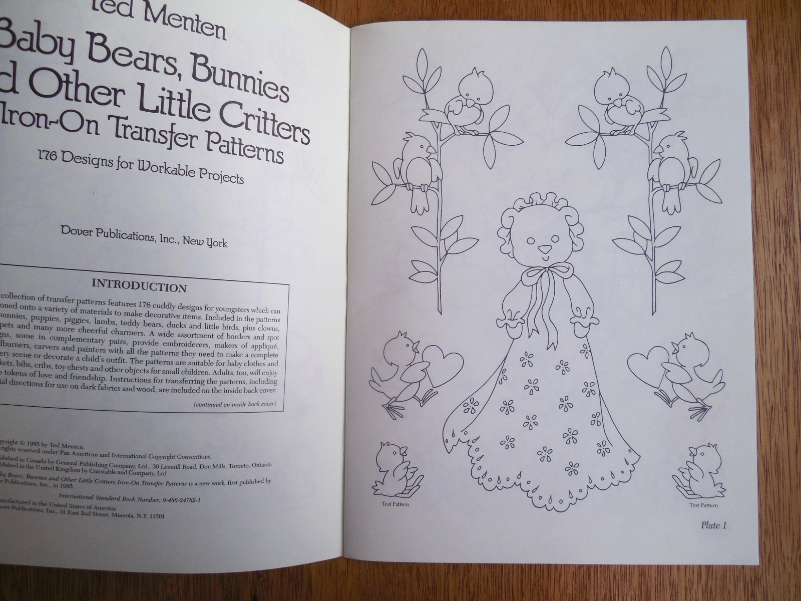 Dover Needlework Iron-On Transfers Booklet « Baby Bears*Bunnies & Other Critters