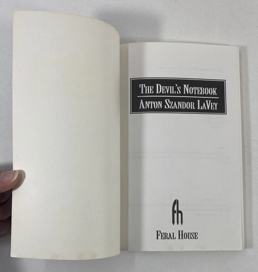 2 PB lot – The Satanic Rituals + The Devil&rsquo;s Notebook – Anton Szandor LaVey