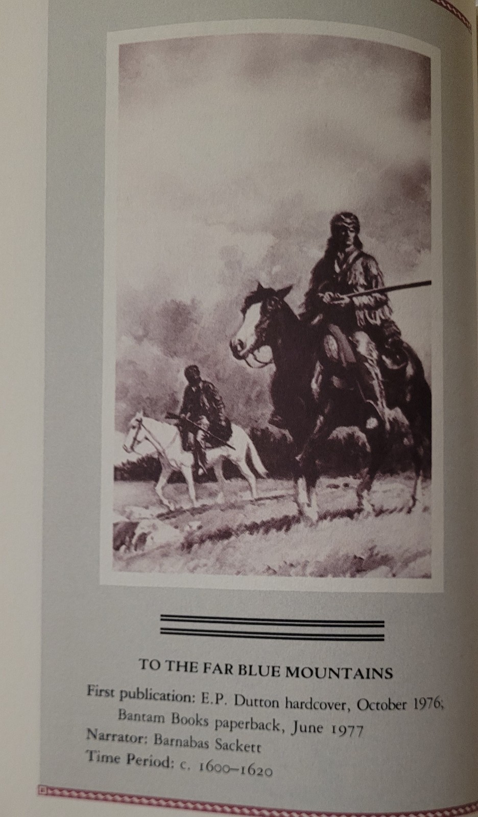 Louis L’Amour The Sackett Companion HC DJ 1988 1st Print Bantam Vintage Western
