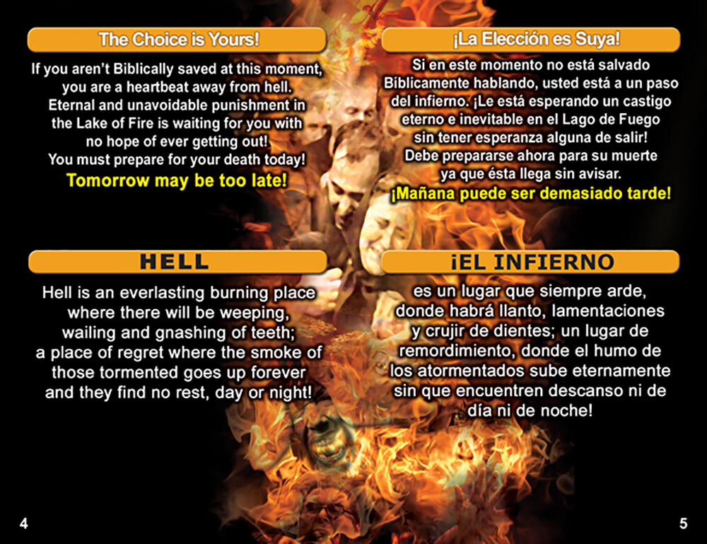 « ENGLISH & SPANISH Tracts, 20 Pages Each, Pack of 40 units, Powerful & Colorful
