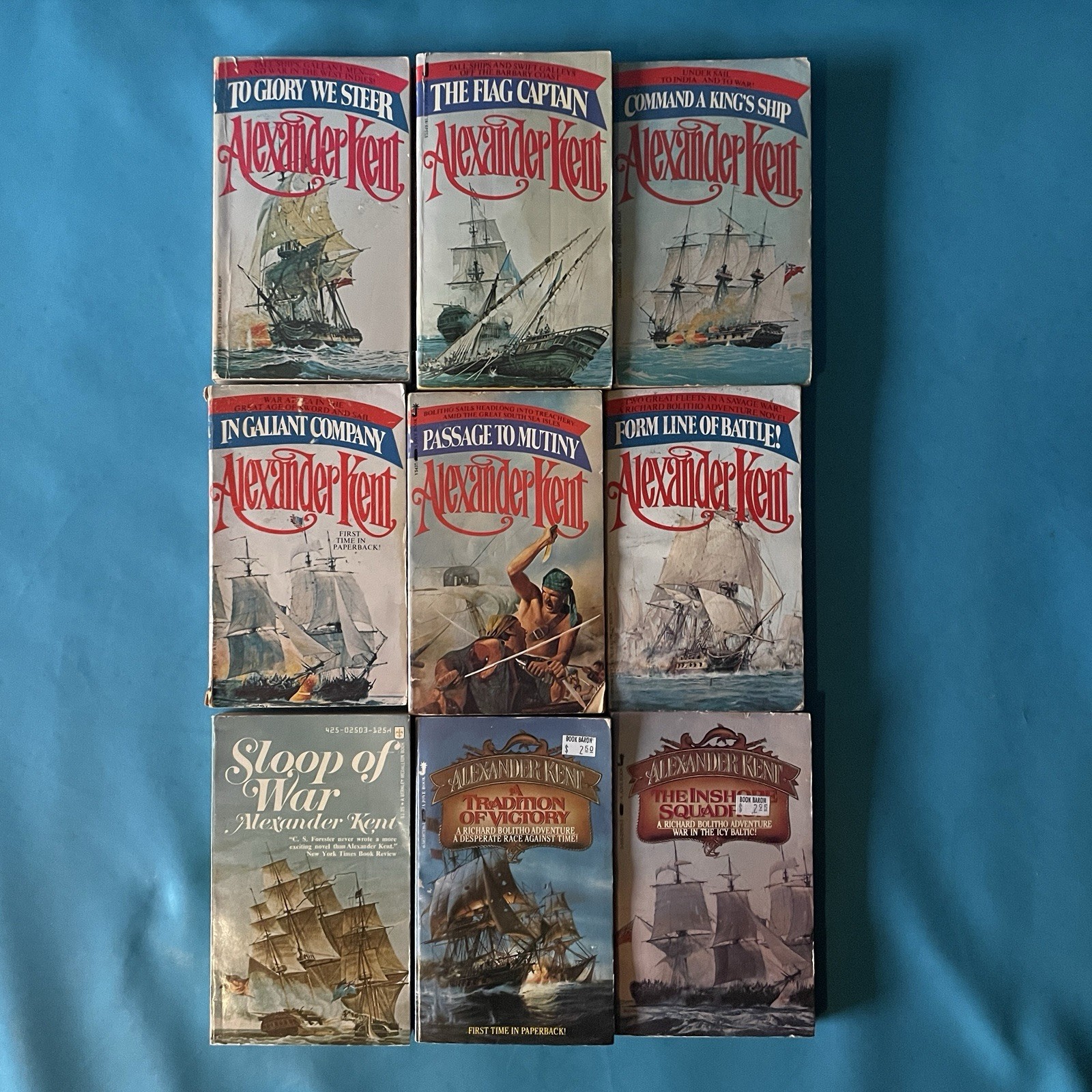 Captain Richard Bolitho naval adventure series lot 9 books Alexander Kent