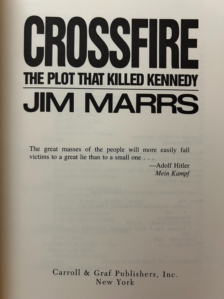 Edward Klein, The Kennedy Curse;Jim Marrs,Crossfire:The Plot That Killed Kennedy