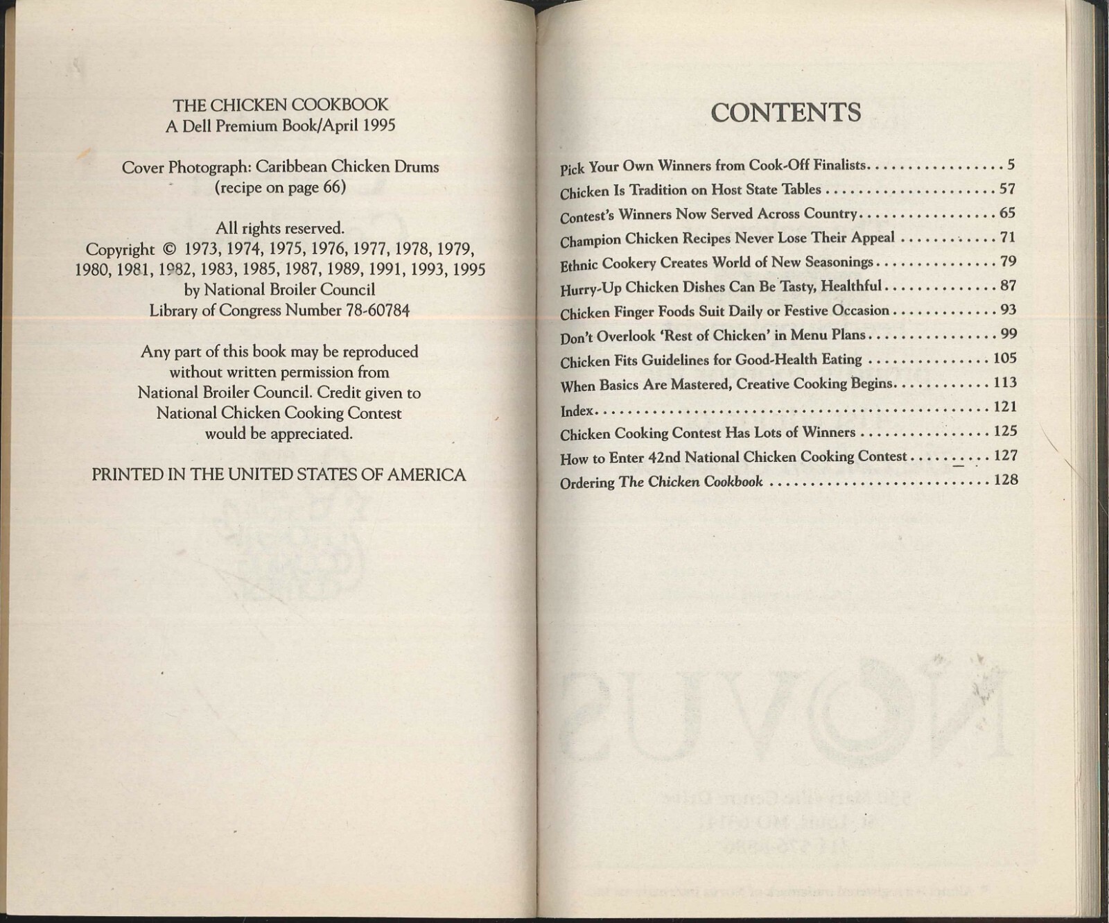 Chicken Contest Cookbook 1995 National Broiler Council Recipes By State Photos