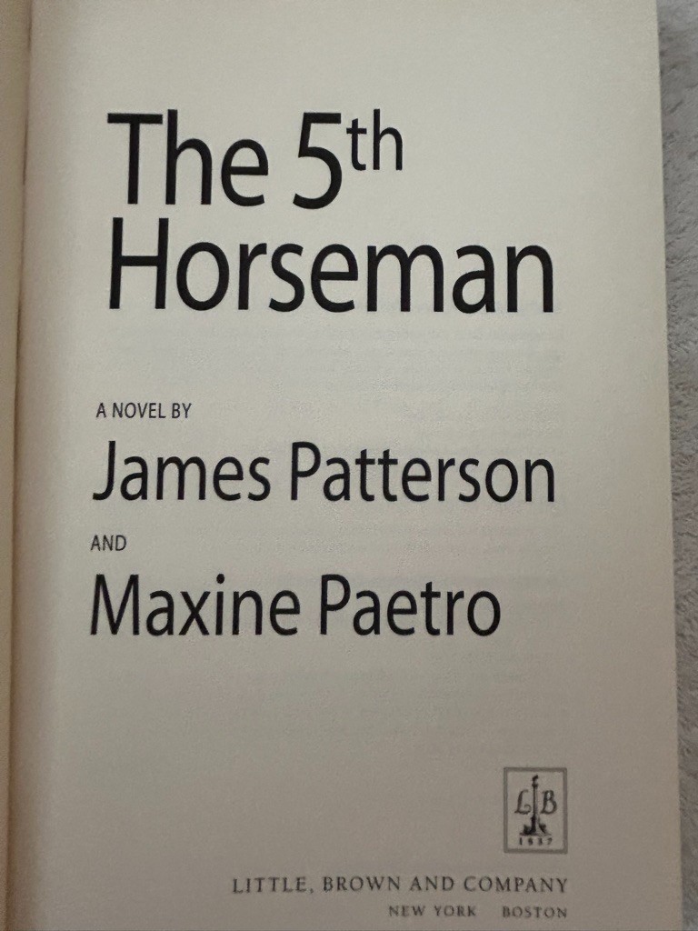 James Patterson, 2nd Chance; 5th Horseman; Alert; Sunday&rsquo;s at Tiffany&rsquo;s