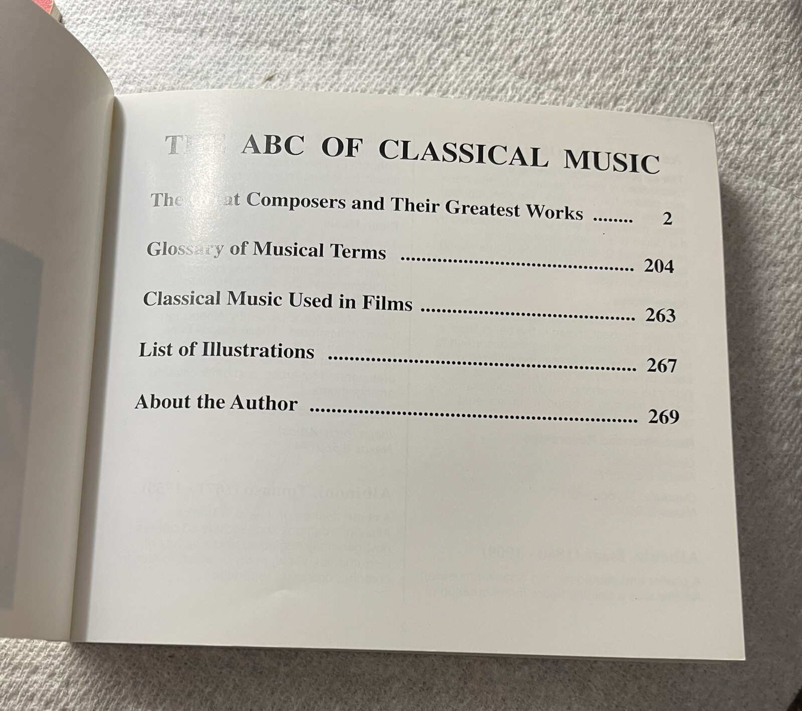 THE ABC of Classical Music Composers & Work by Keith Anderson 269 pages 5.5&Prime;x5