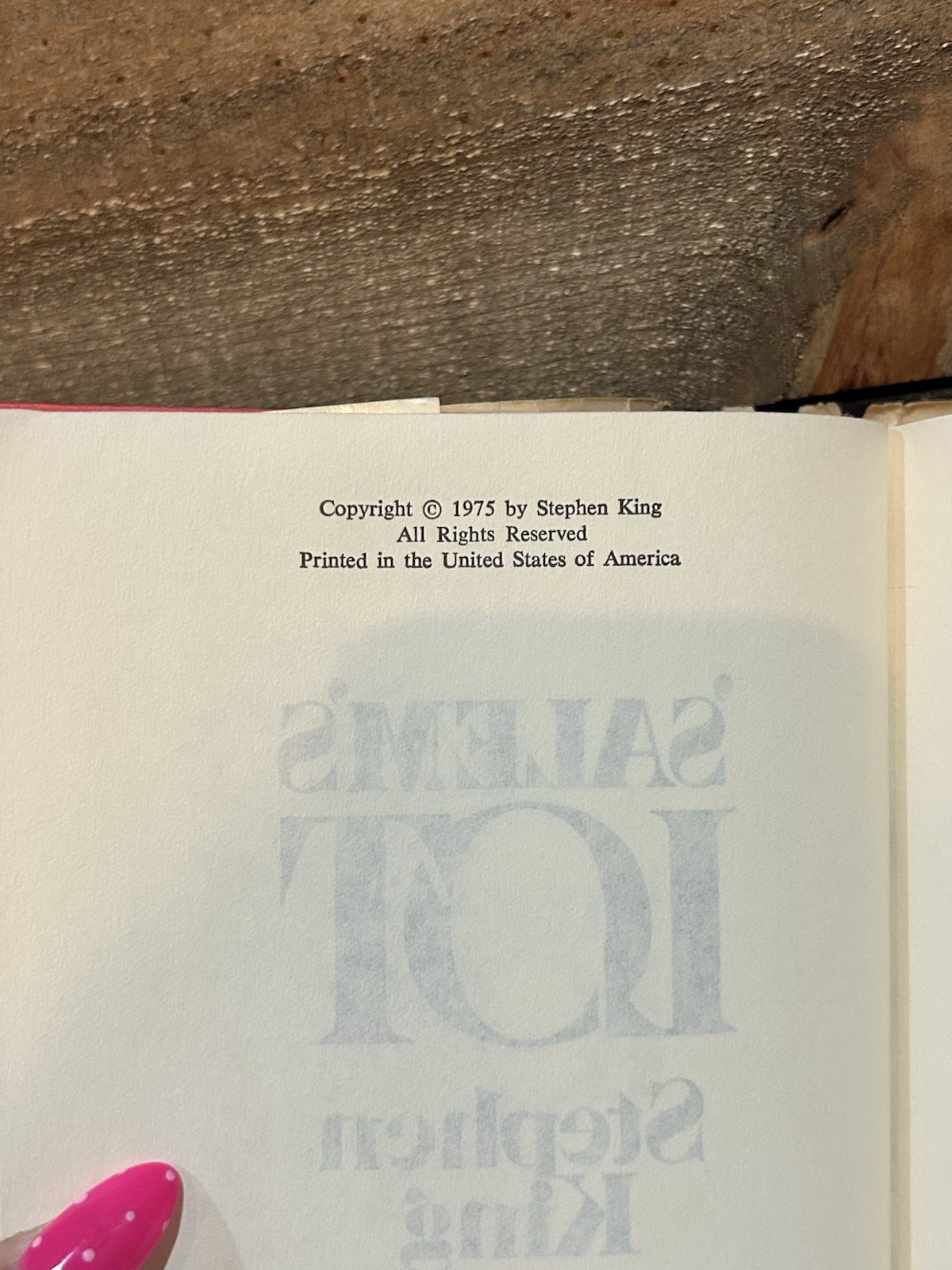 SALEM&rsquo;S LOT by Stephen King (1975, Hardcover) Book Club Editition