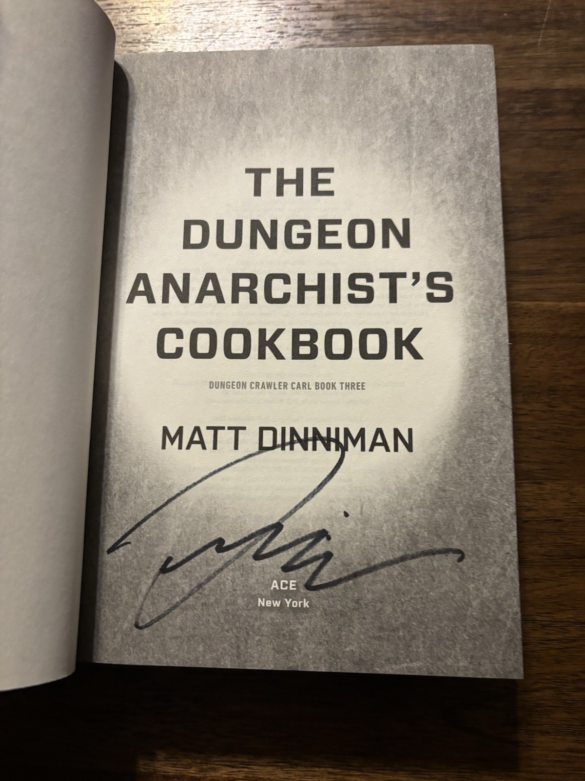 SIGNED The Dungeon Anarchist&rsquo;s Cookbook Matt Dinniman 2025 HCDJ Crawler Carl