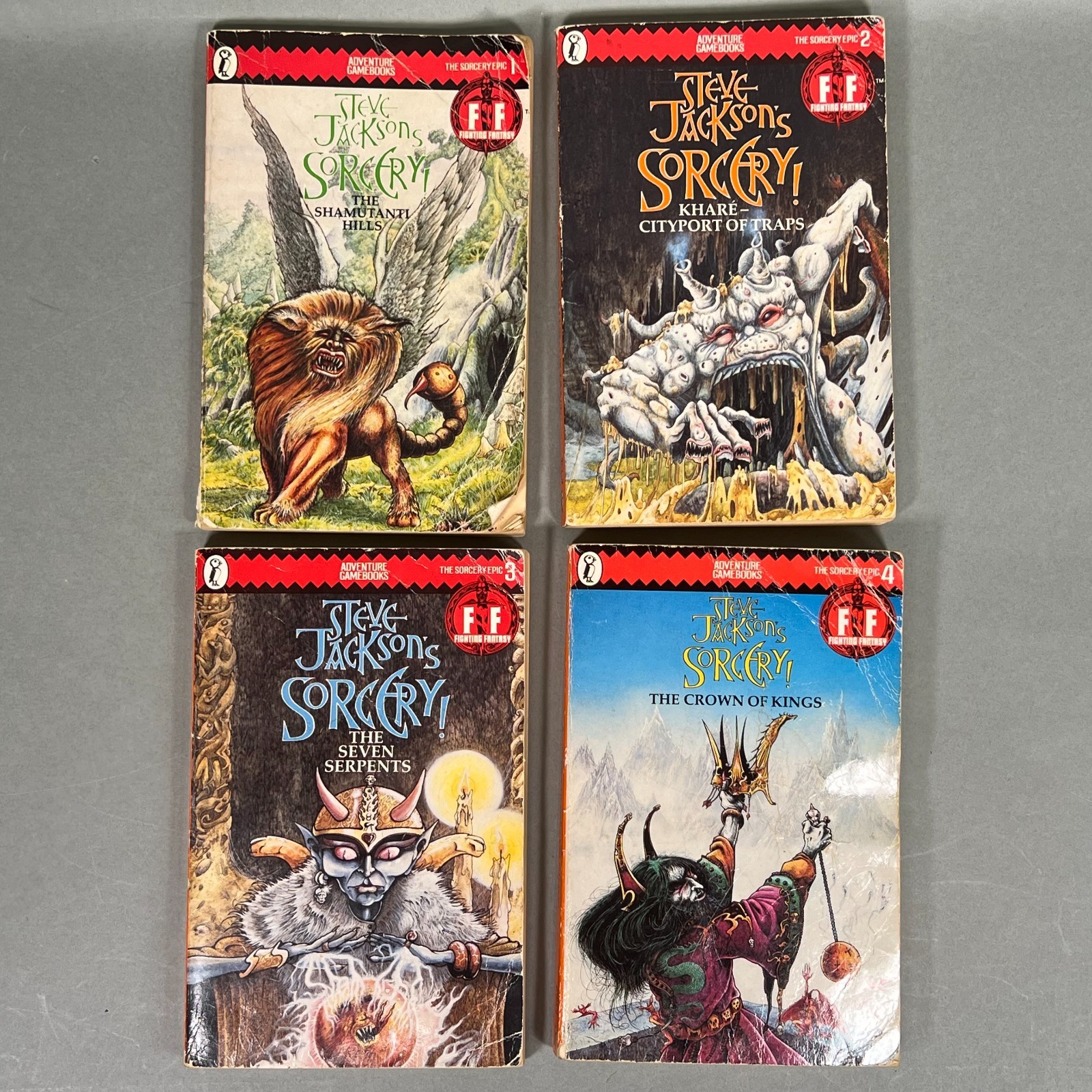 Fighting Fantasy Steve Jackson&rsquo;s Sorcery! Complete Lot #1-4 The Shamutanti Hills