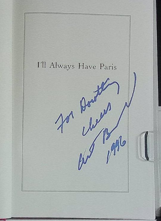 Art Buchwald signed-I&rsquo;LL ALWAYS HAVE PARIS- 1996 1st/1st HBDJ
