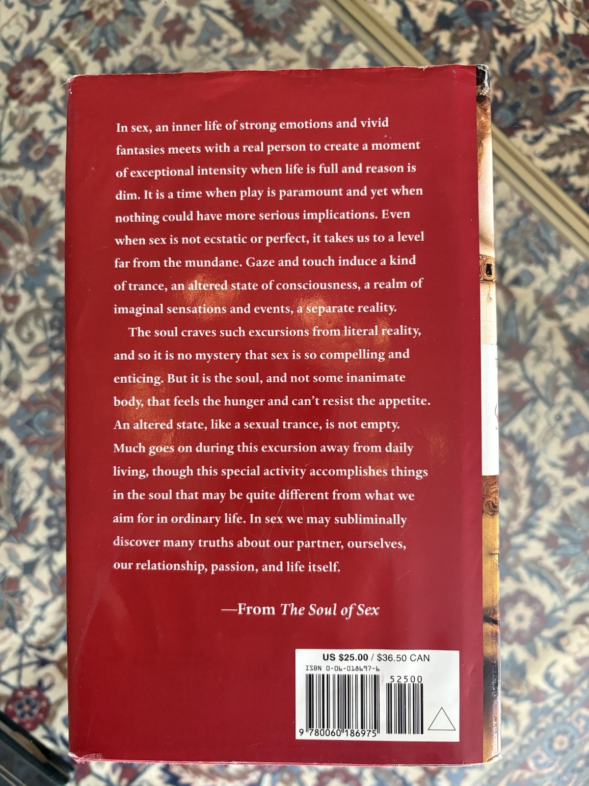 The Soul of Sex Thomas Moore 1998 First Edition Spirituality HarperCollins