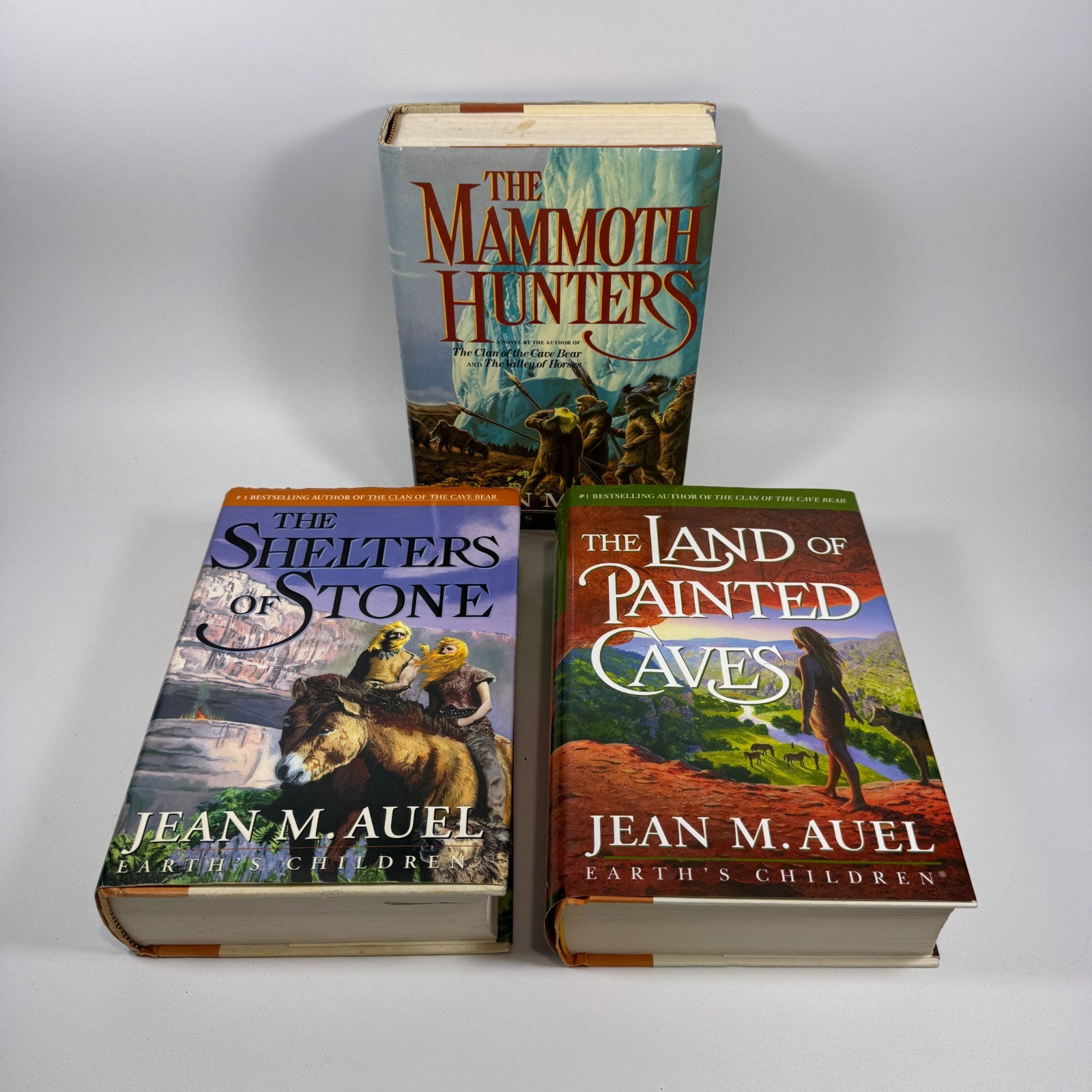 Earth&rsquo;s Children Jean M Auel Lot 3 HC Mammoth Painted Caves Shelters 1st Ed 2002