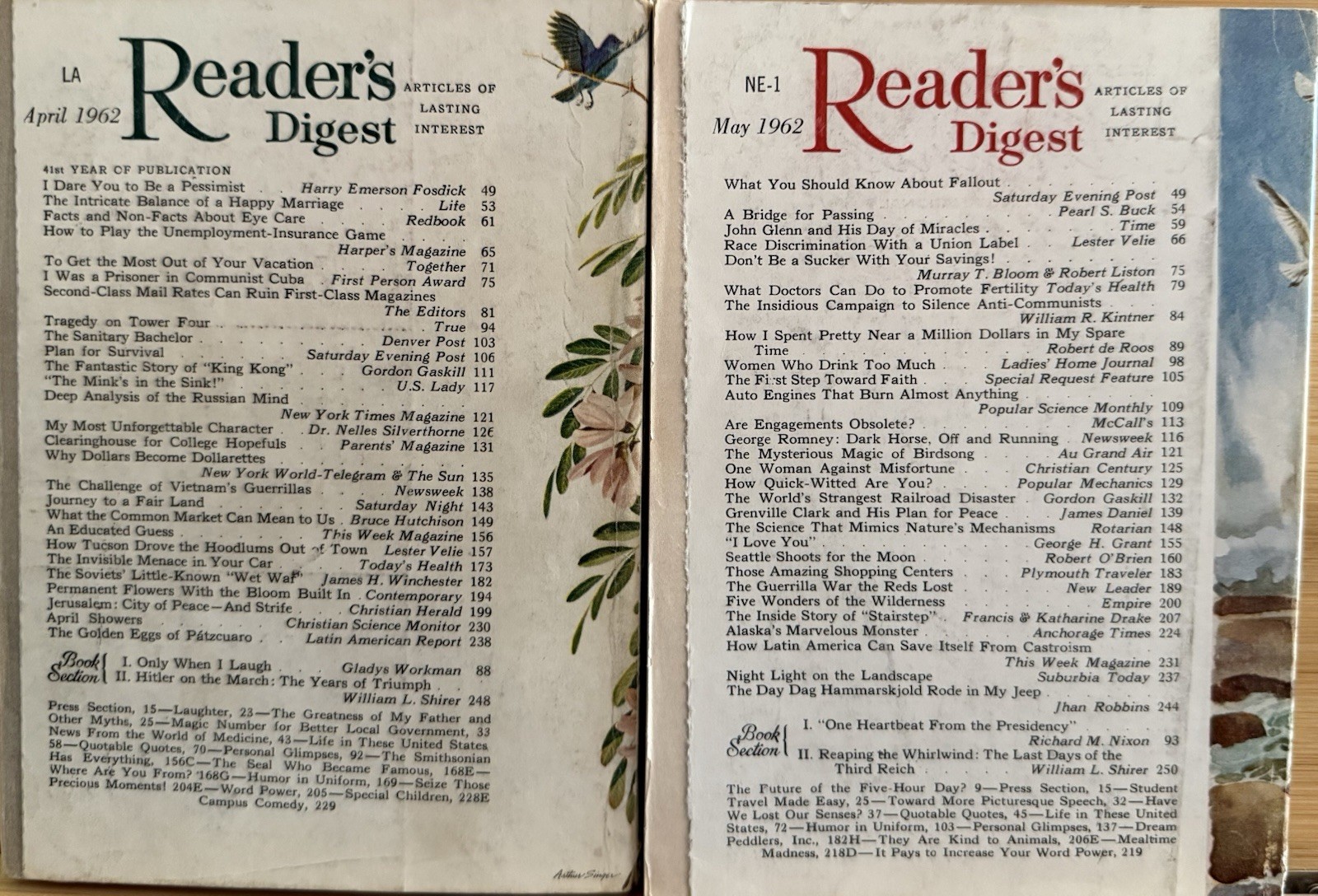 1962 April May (2) READER&rsquo;S DIGEST MAGAZINE Vintage Ageless Fun Short Stories