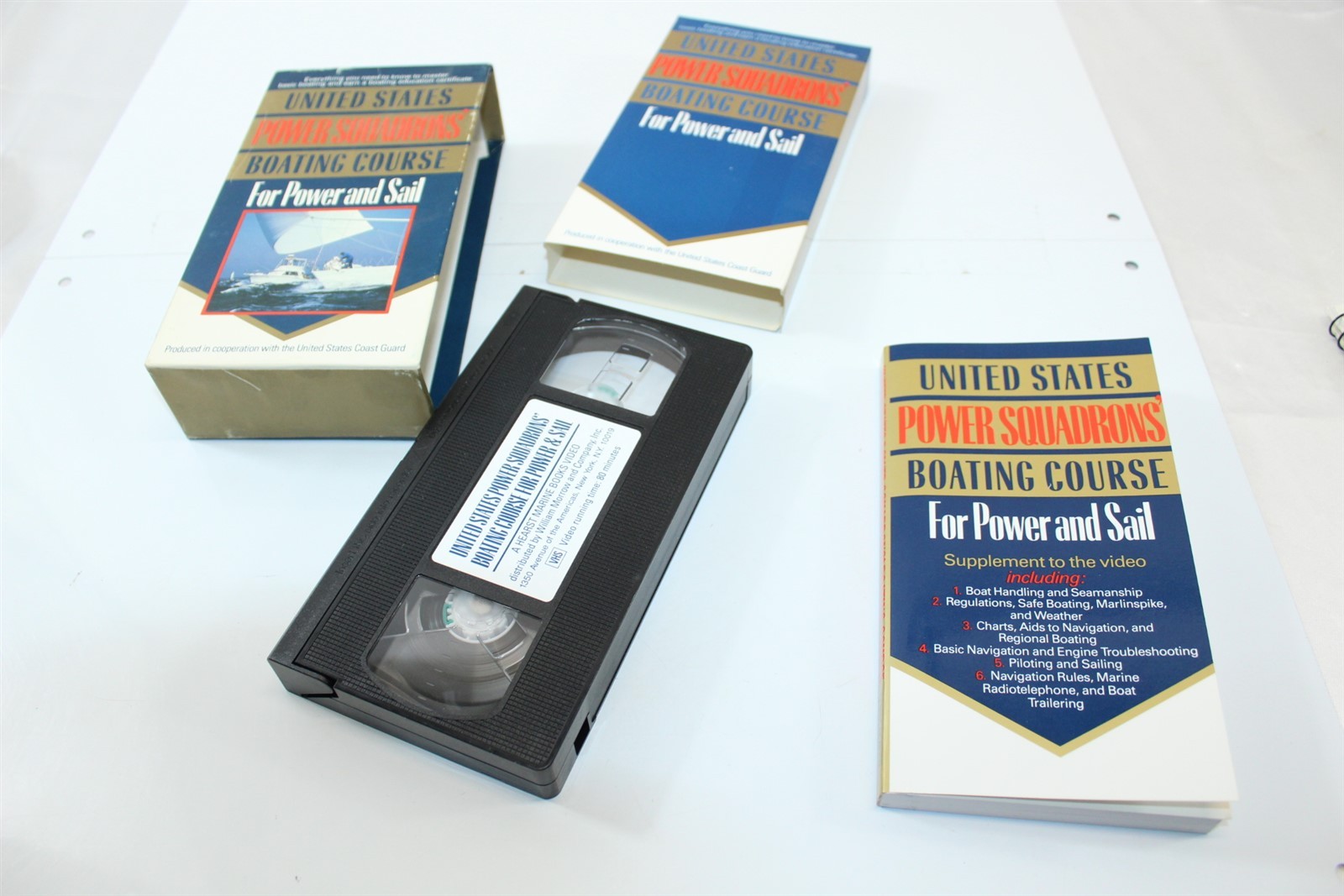 Vintage 1989 United States Power Squadron&rsquo;s Boating Course VHS & Paperback Book