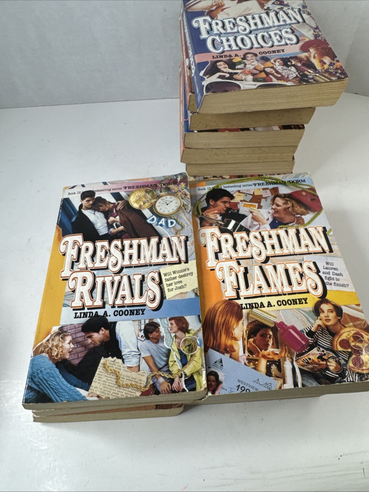 Vintage YA Freshman Dorm Series Lot of 16 Books 1990&rsquo;s Linda A. Cooney Paperback