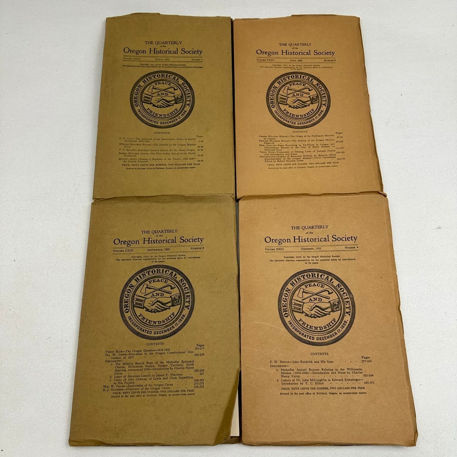 Oregon Historical Society Quarterly 1917-1924 PNW History Journals 32 Volumes