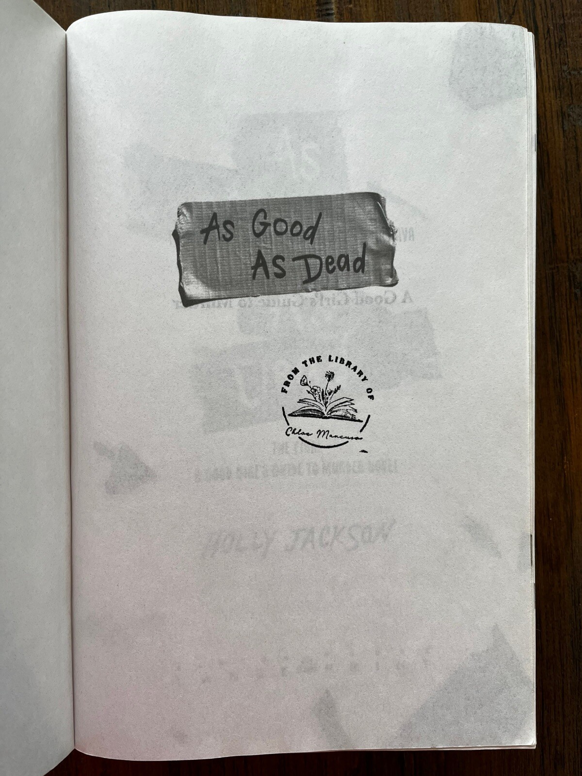 As Good As Dead-Holly Jackson-Very Good