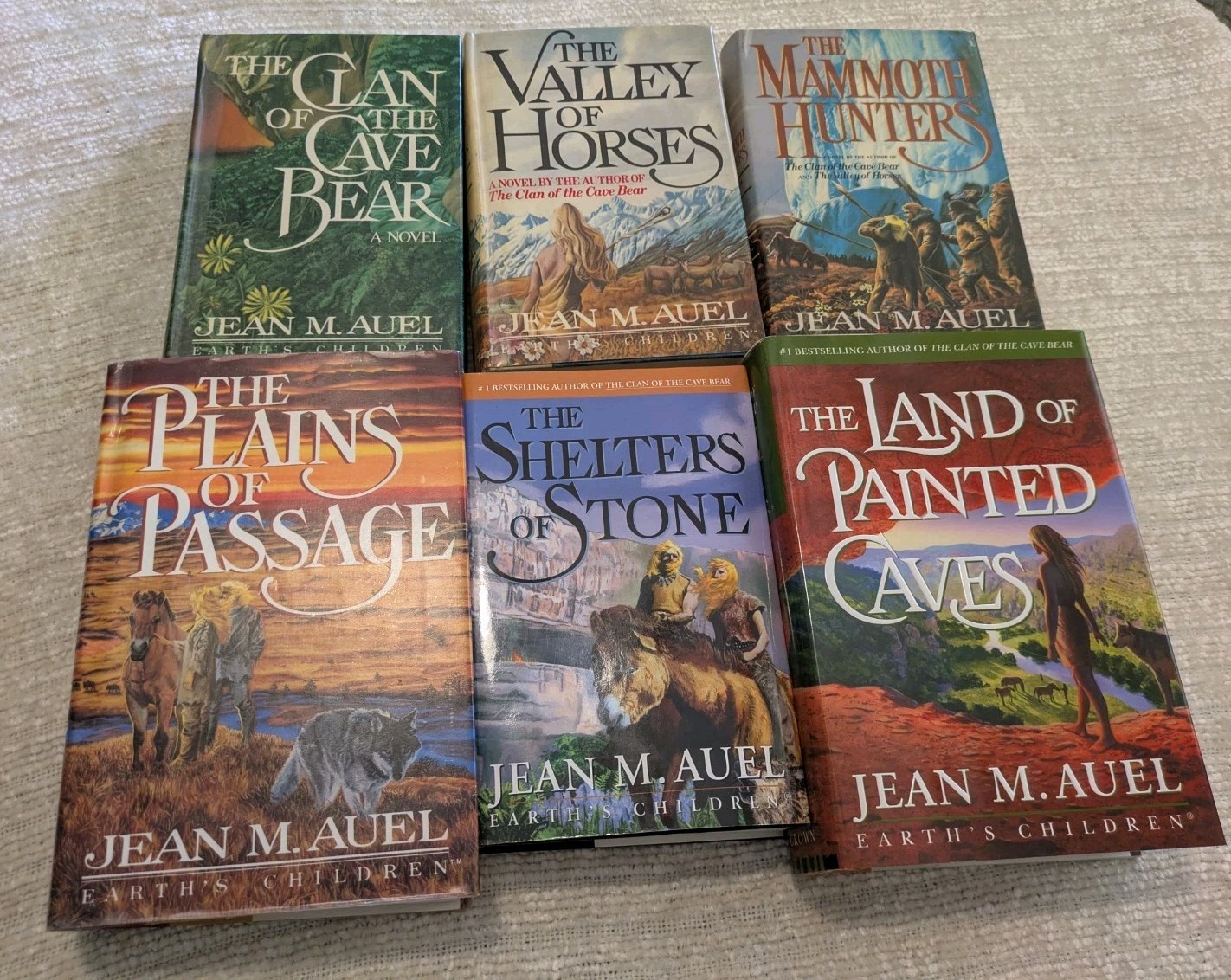 Clan of the Cave Bear (Earth&rsquo;s Children) Full Series 6 Books, HCDJ, Jean M. Auel