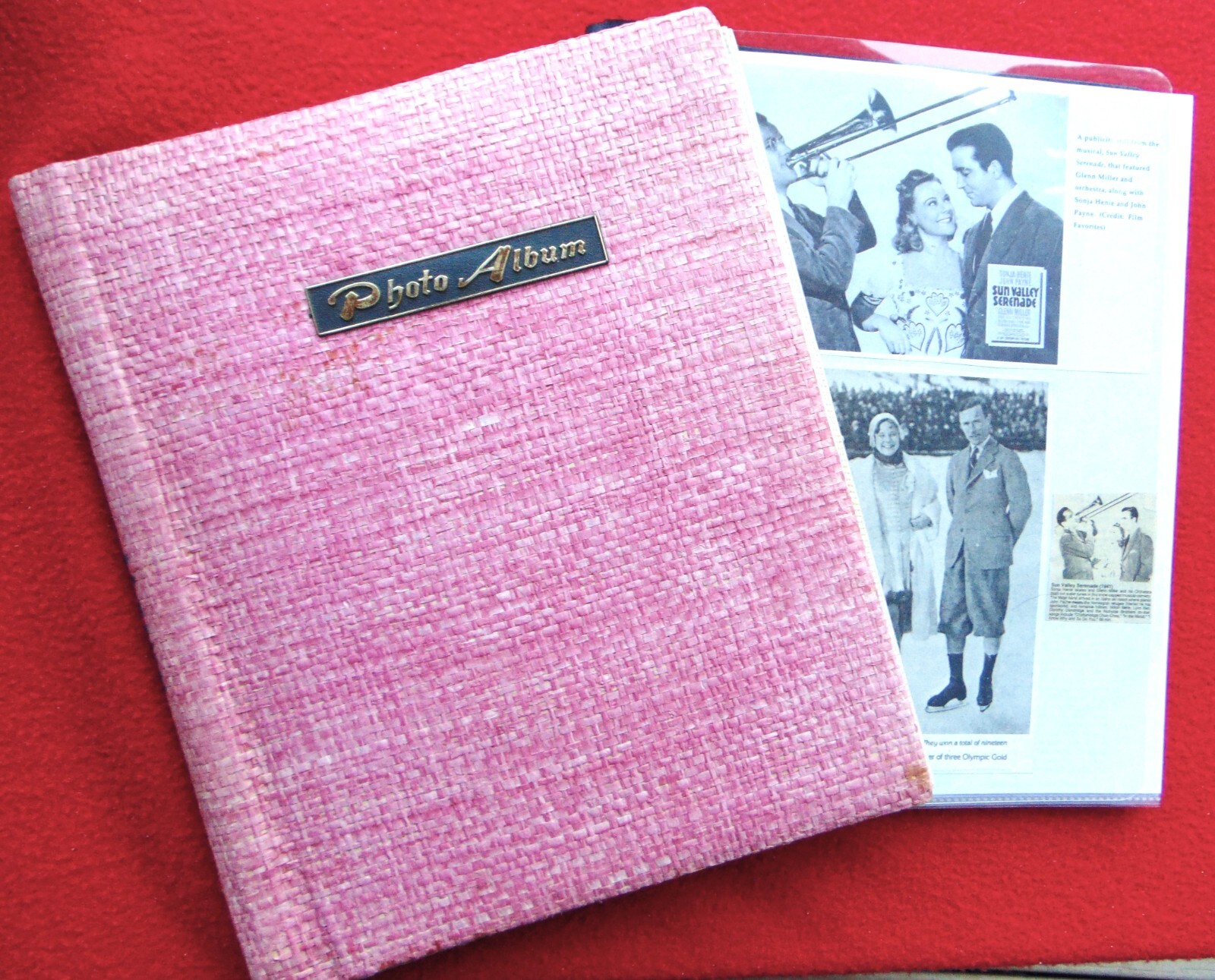 SONA HENIE ~ 2 BOOKS ~ 12 RARE STUDIO 8 x 10 PHOTOS ~ 78 TOTAL PAGES MEMORABILIA