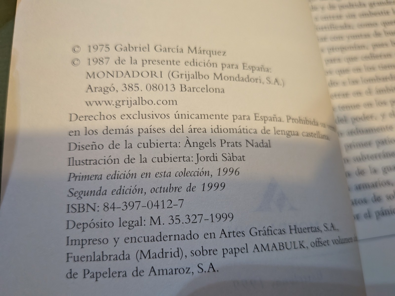 El Otoño del Patriarca Paperback Gabriel García Márquez