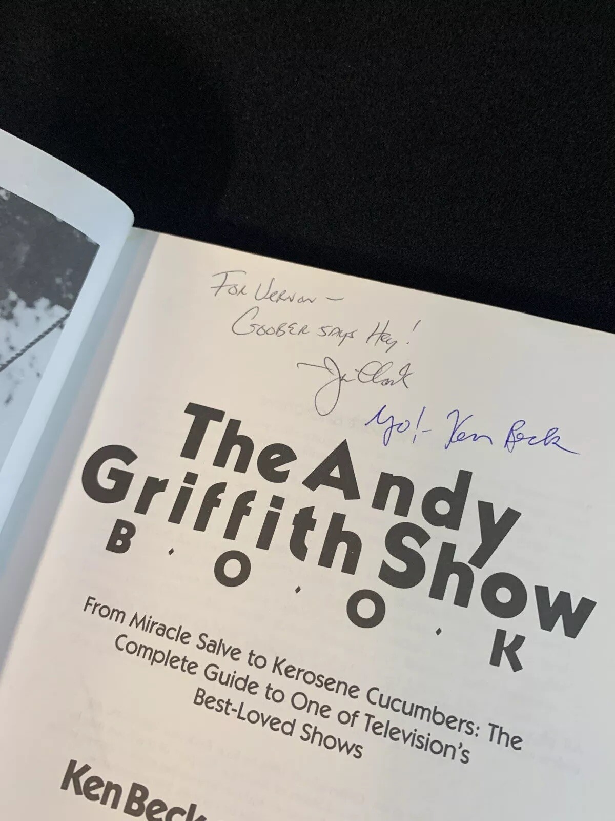 The Andy Griffith Show Book by Ken Beck & Jim Clark 1985 SIGNED