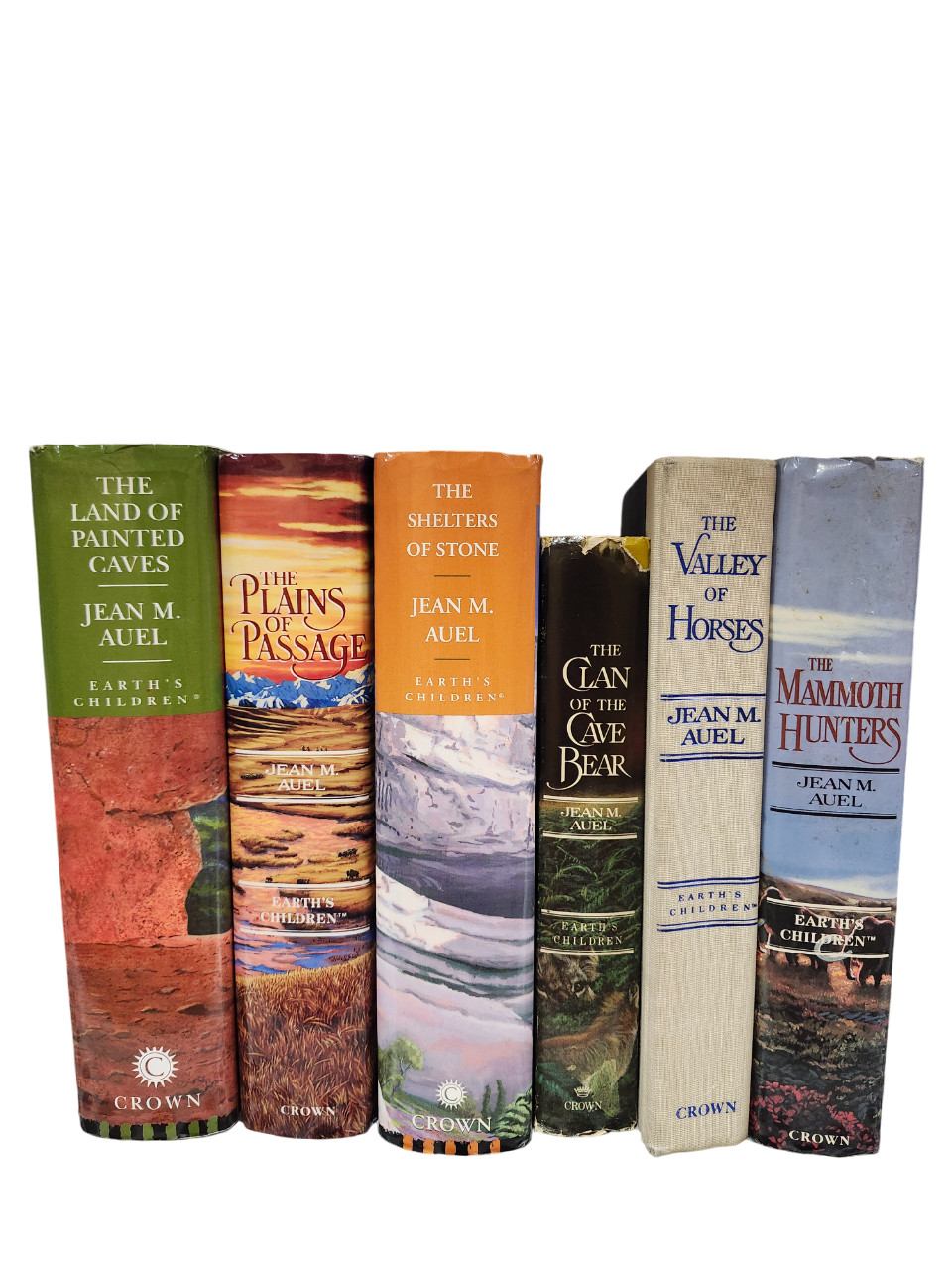 Complete Set Series Lot of 6 Earth&rsquo;s Children Books by Jean Auel HARDCOVER