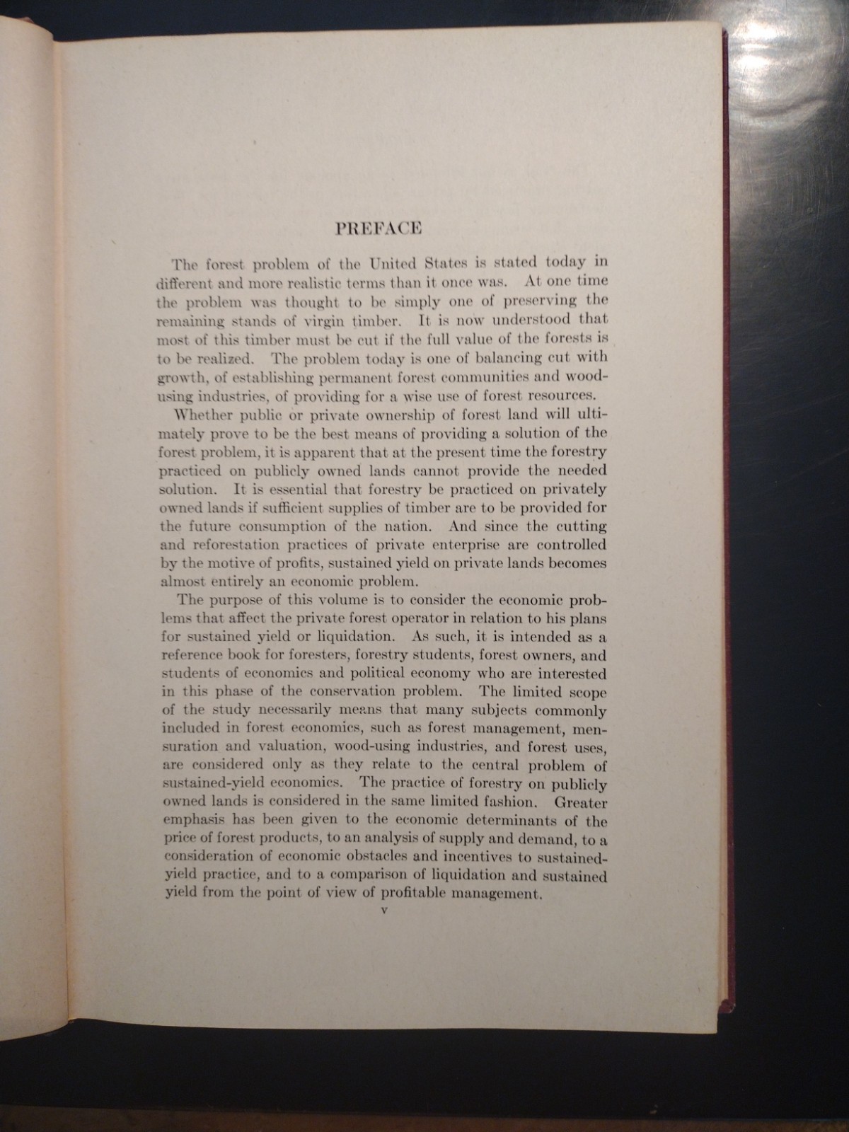 Economics of Private Forestry. Ralph W. Marquis, Ph. D. 1939. HC (Resources)
