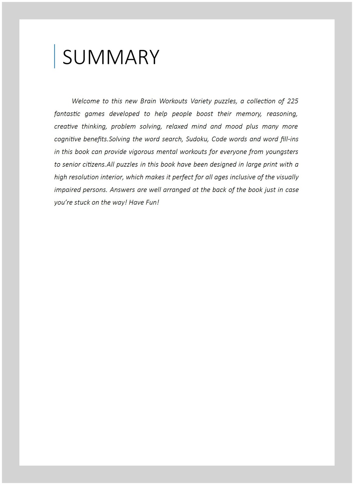Brain Workouts Variety Puzzles, Paperback by Lubandi, J. S., Brand New, Free …