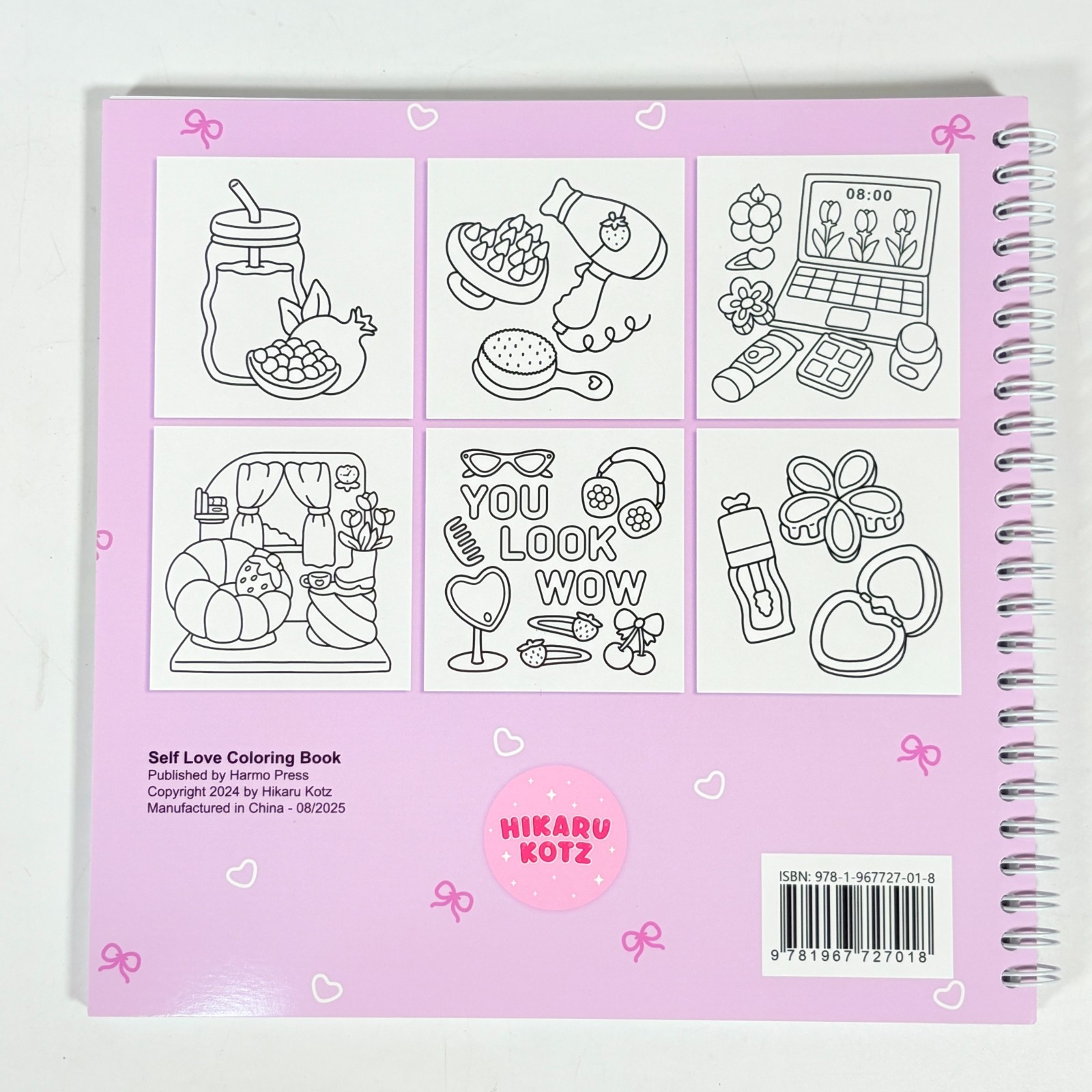 Self-Love: Girl Therapy Coloring Book, Spiral Bound, 40 pg. , 8.5&Prime; x 8.5&Prime;
