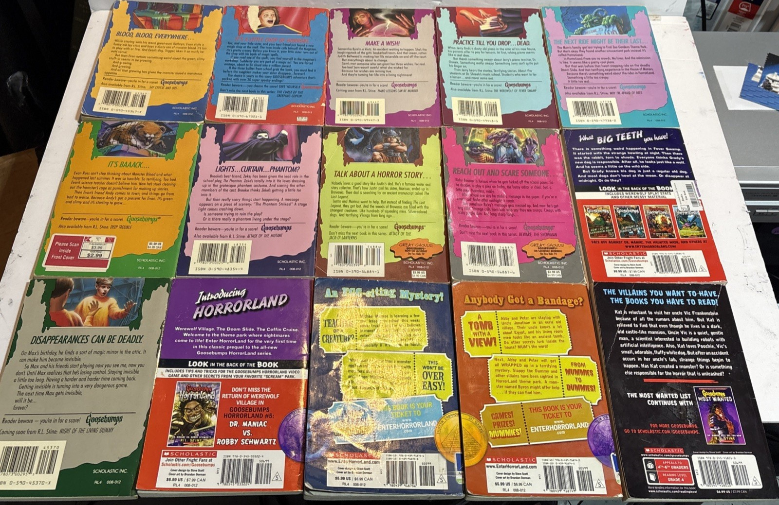 Goosebumps Lot of 31 PB Paperbacks Slappy&rsquo;s World Horrorland Read Description
