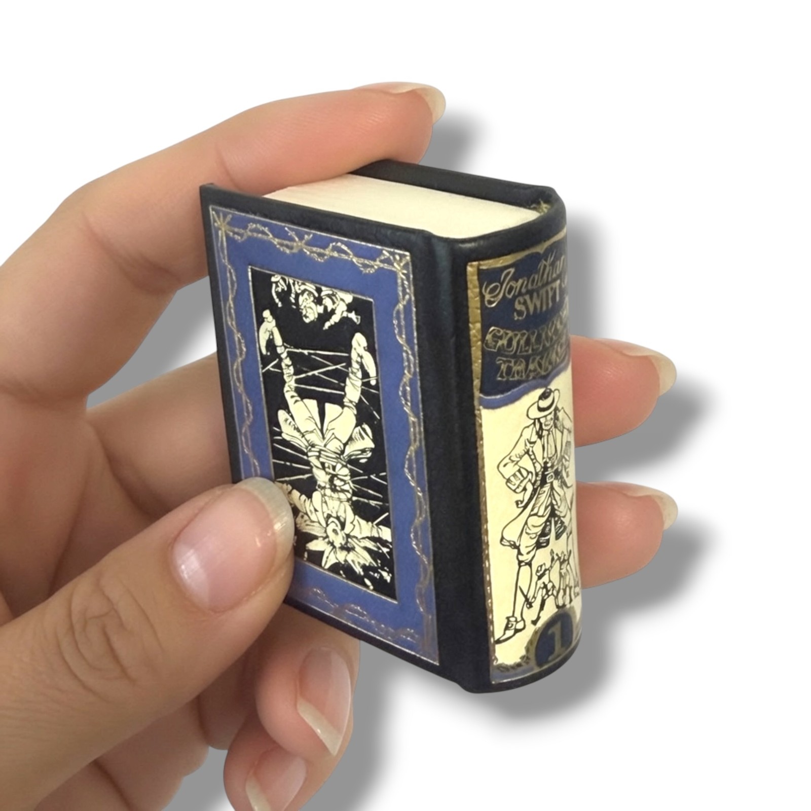Gulliver&rsquo;s Travels – Jonathan Swift Miniature Leather Books 4-Vol set w/slipcase