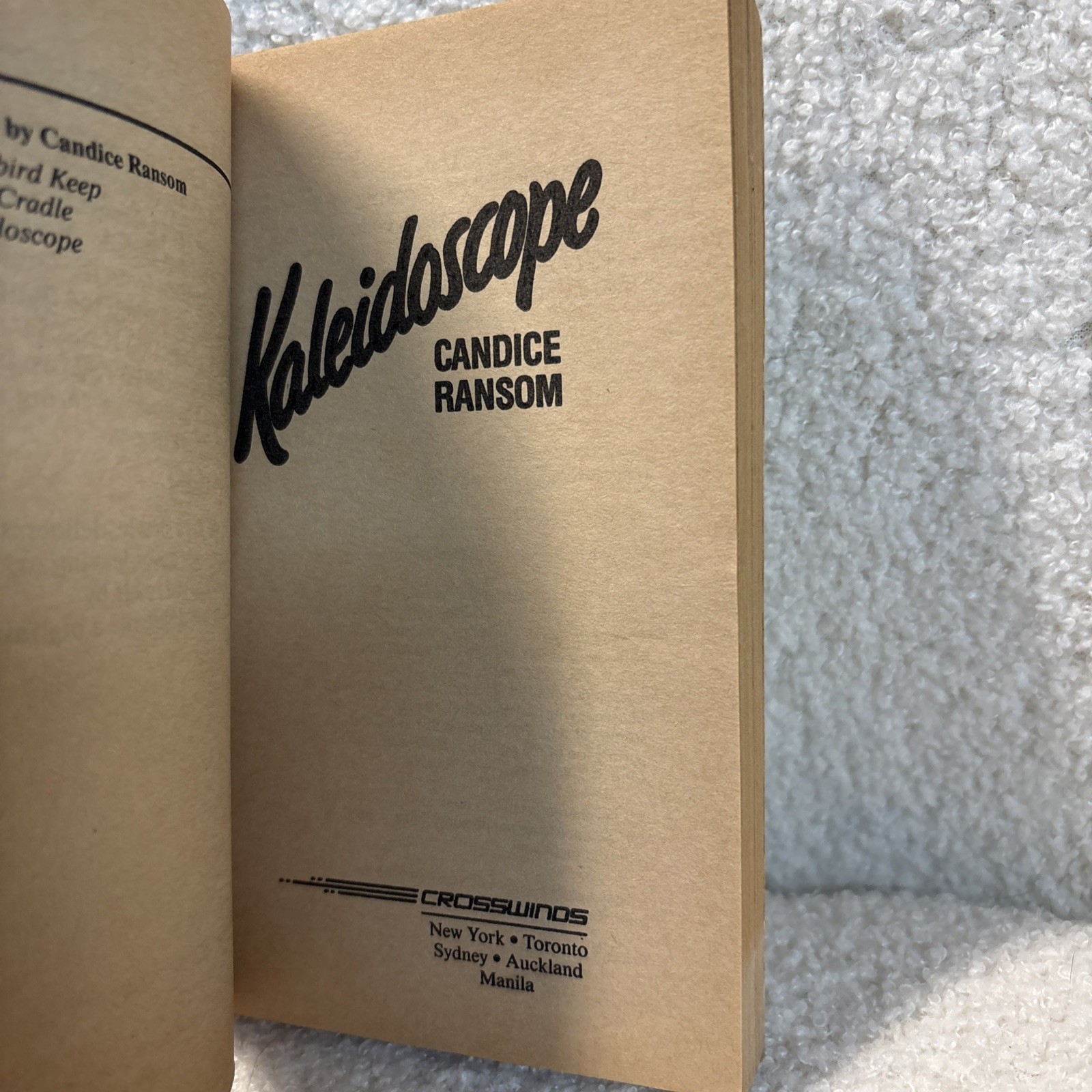 Kaleidoscope By Candice Ransom Crosswinds Paperback YA Vintage Fiction Rare HTF