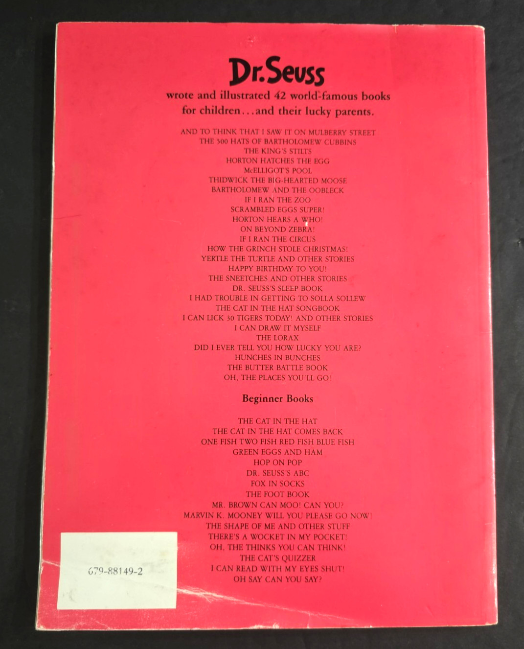 McElligot&rsquo;s Pool Dr. Seuss 1974 Paperback Random House Out of Print Children