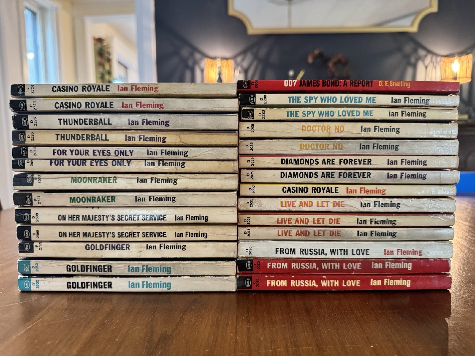 Huge JAMES BOND 27 Signet Paperback Book Lot Original Vintage 1960&rsquo;s Ian Fleming