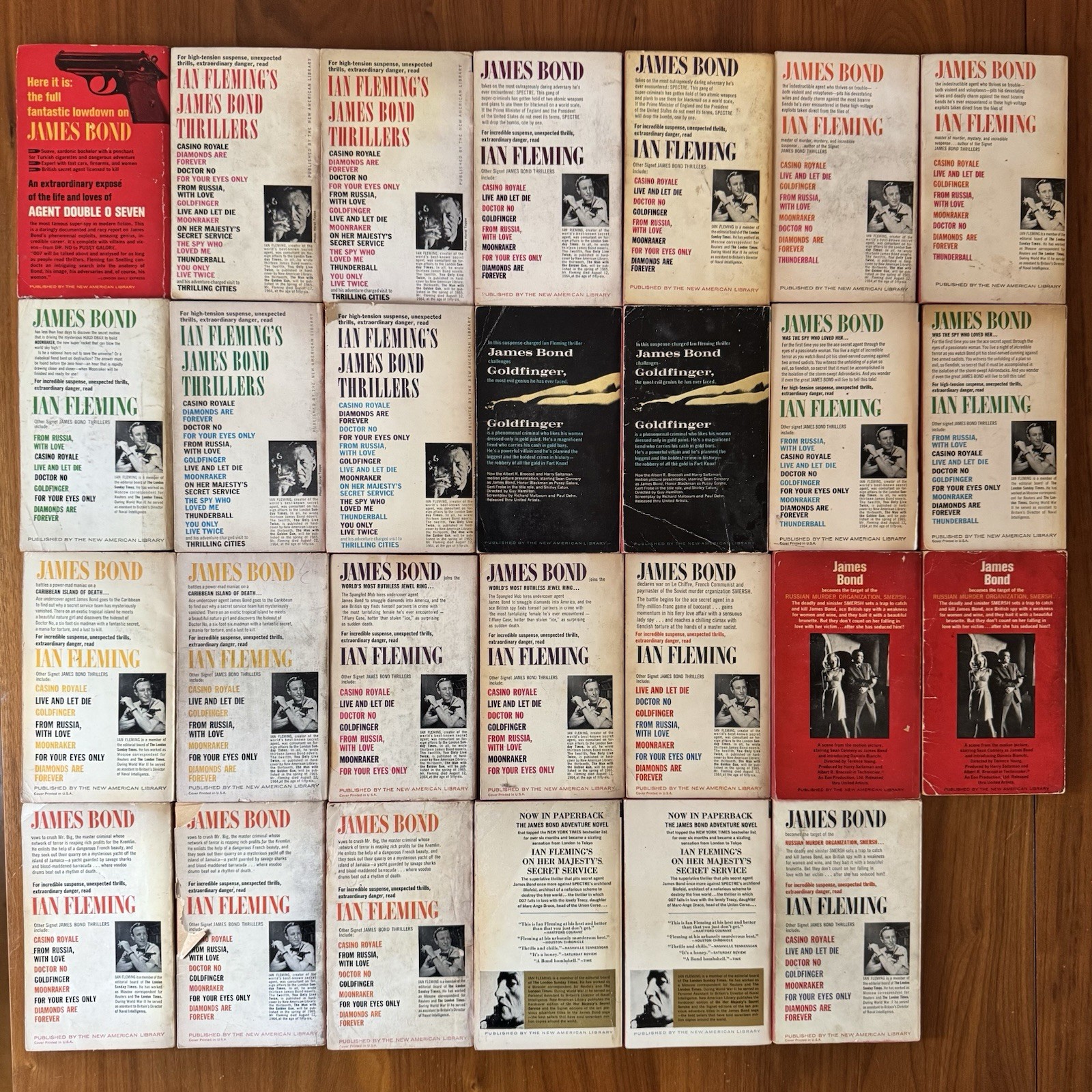 Huge JAMES BOND 27 Signet Paperback Book Lot Original Vintage 1960&rsquo;s Ian Fleming