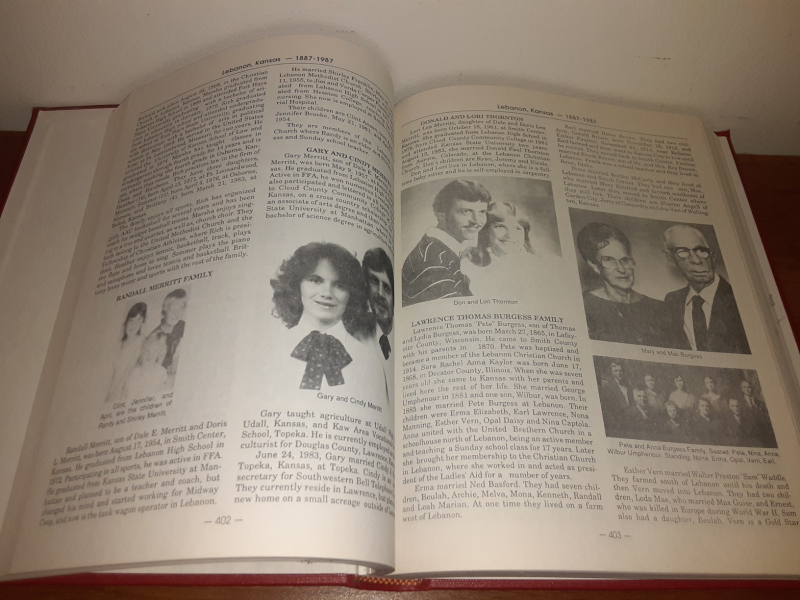 A CENTURY AT THE CENTER 1887-1987 Lebanon, Kansas Centennial Volumes 1 & 2 HC