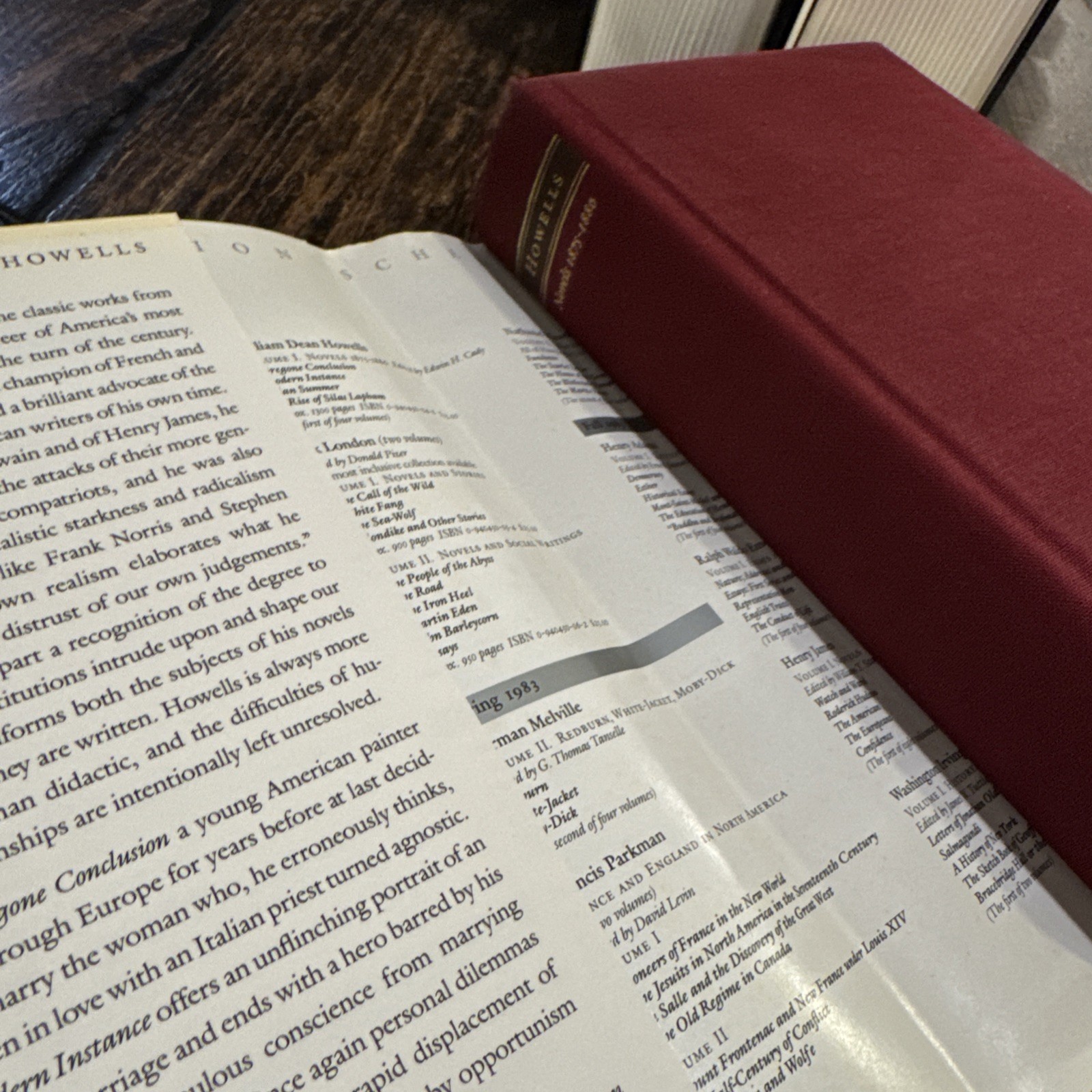 3 The Library of America HOWELLS 1982, WHITMAN 1982, STOWE 1982