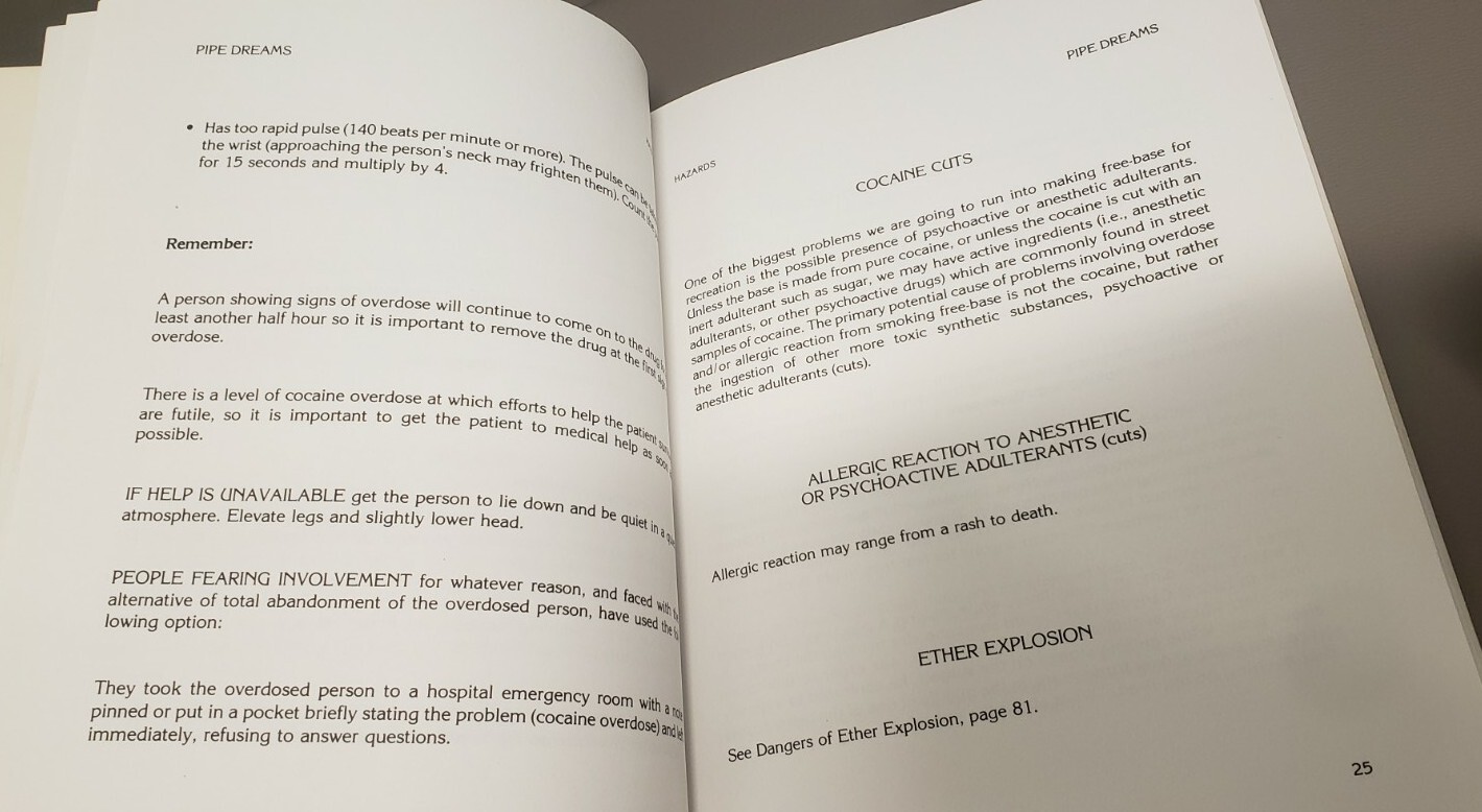 Pipe dreams: An inside look at free-base cocaine Paperback Book 1980 Don RAYE