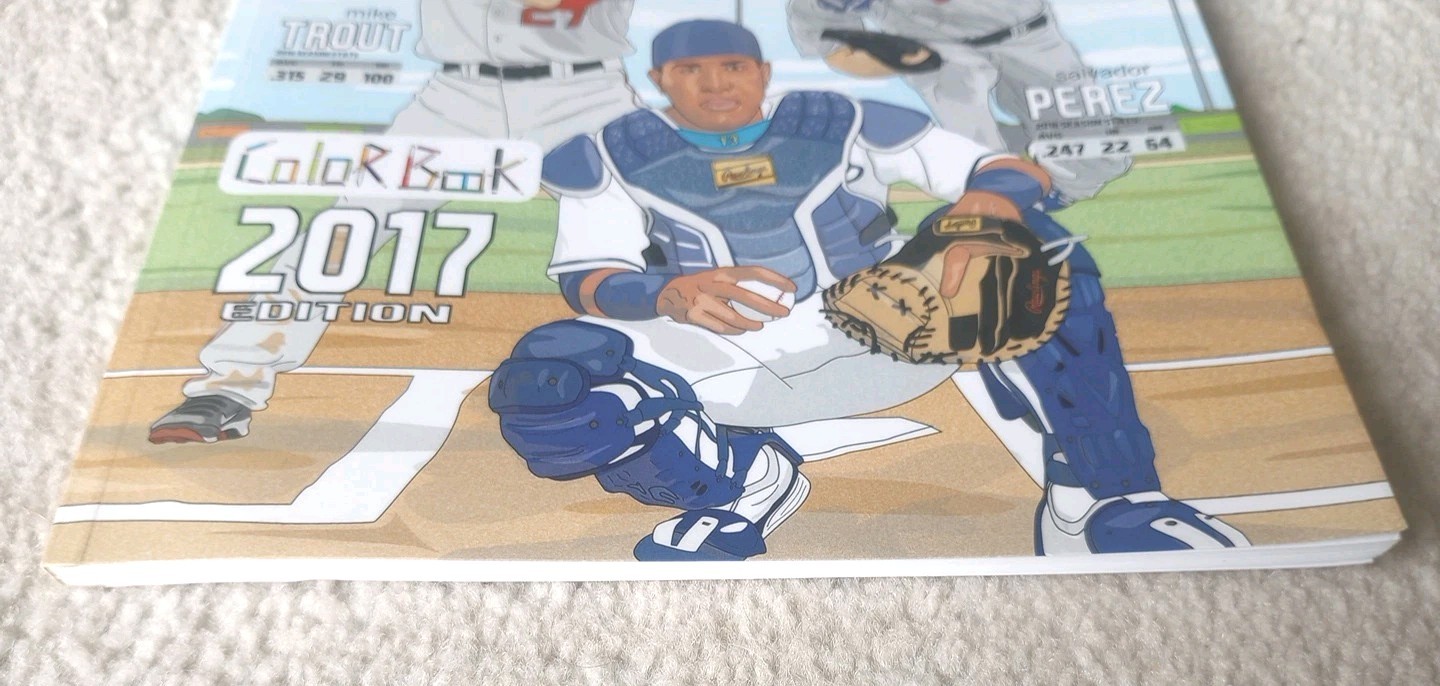 MLB All Stars 2017: Baseball Coloring Book for Adults and Kids: Trout + Kershaw