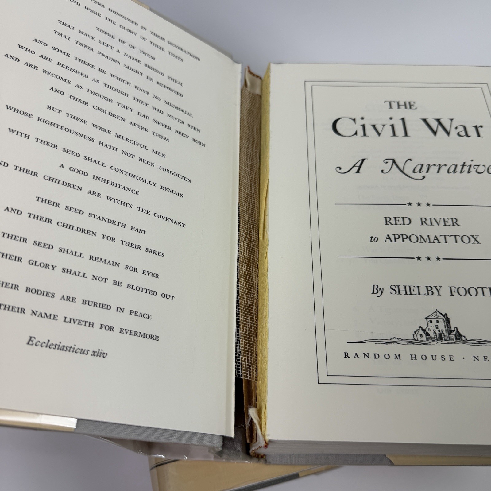 THE CIVIL WAR Shelby Foote 1958, 1963, 1974 3 Vol Set Random House HCDJ
