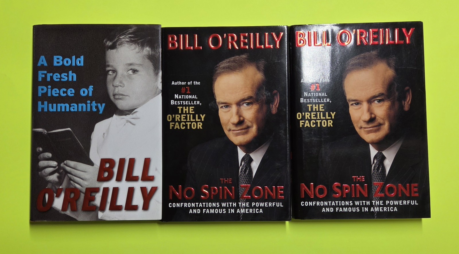 BILL O&rsquo;REILLY Autographed ☆ Signed Books LOT OF (3) No Spin Zone 🔥🔥🔥