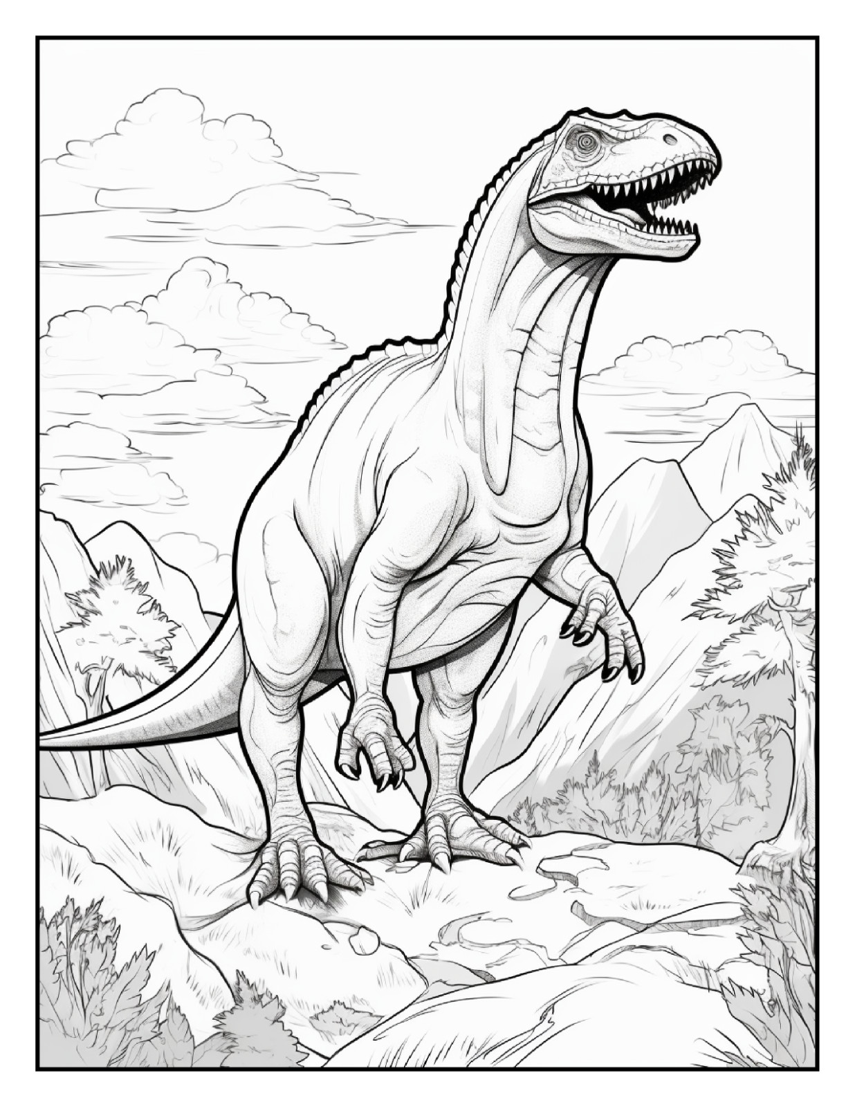 « Cute Dinosaur Coloring Book – Perfect Gift for Kids Who Love Dinosaurs »