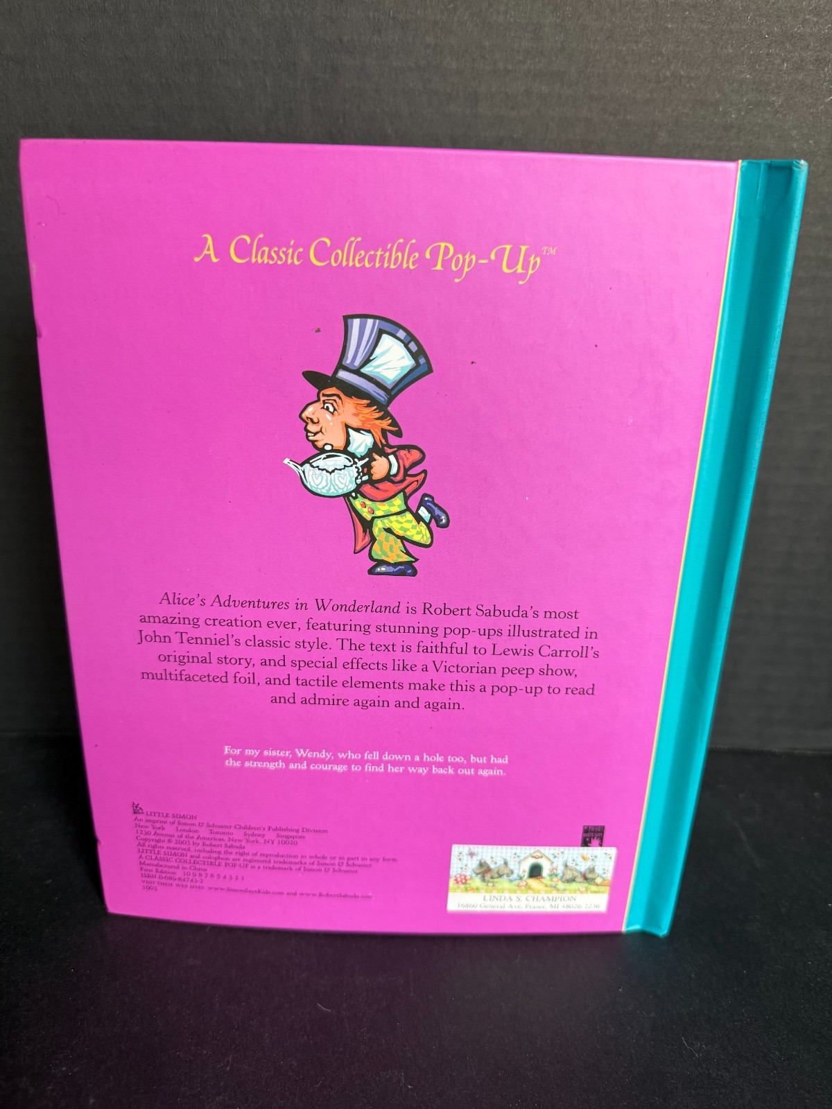 Alice&rsquo;s Adventures in Wonderland SIGNED by Robert Sabuda 1st Edition