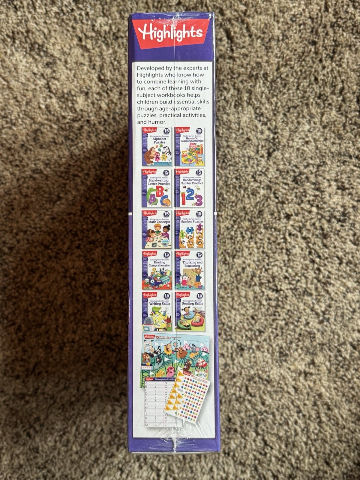 Highlights 15 Minutes A Day Kindergarten Success: 10 Book Workbooks NEW SEALED