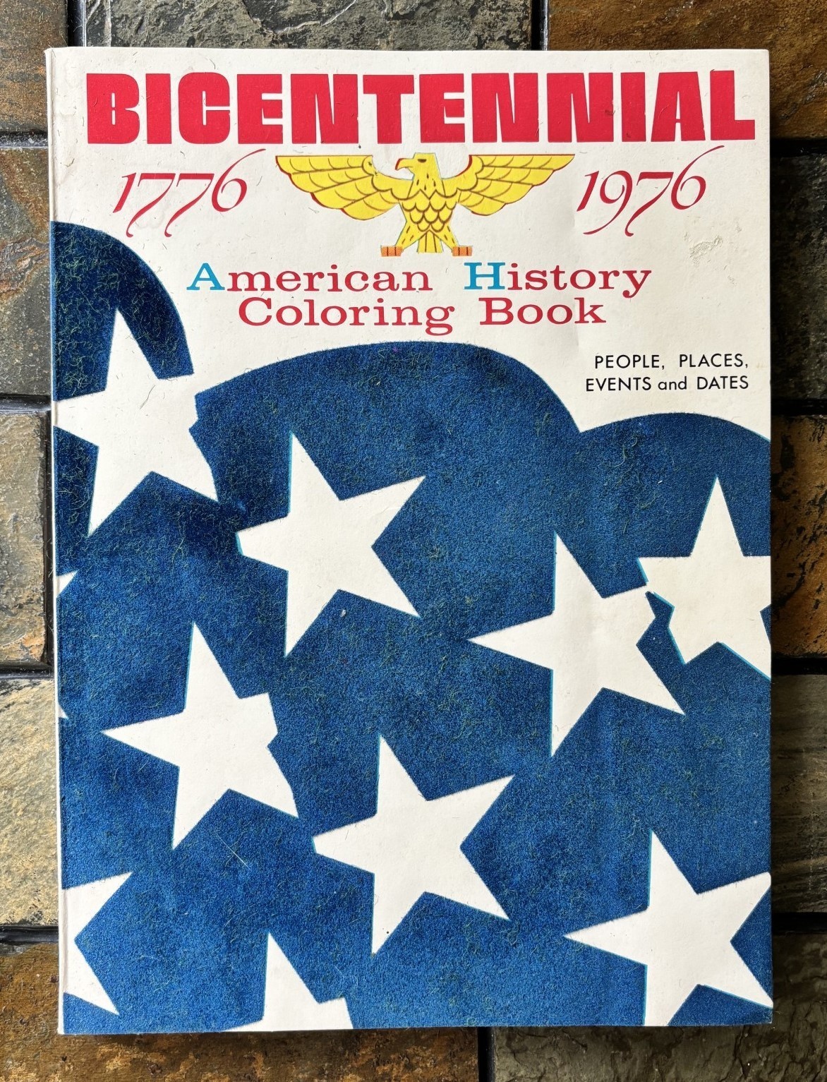 Vintage 1970&rsquo;S BICENTENNIAL 1776 – 1976 AMERICAN HISTORY COLORING BOOK unused