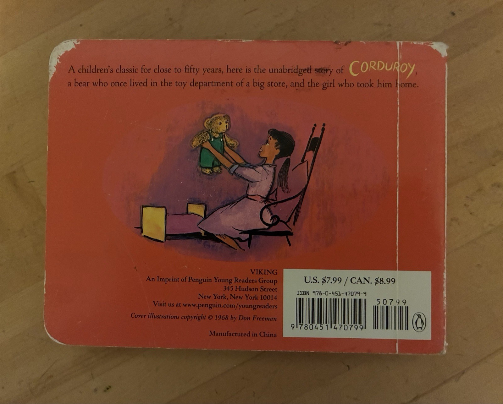 Corduroy by Don Freeman 2014 Viking Press Penguin Group Children&rsquo;s Board Books
