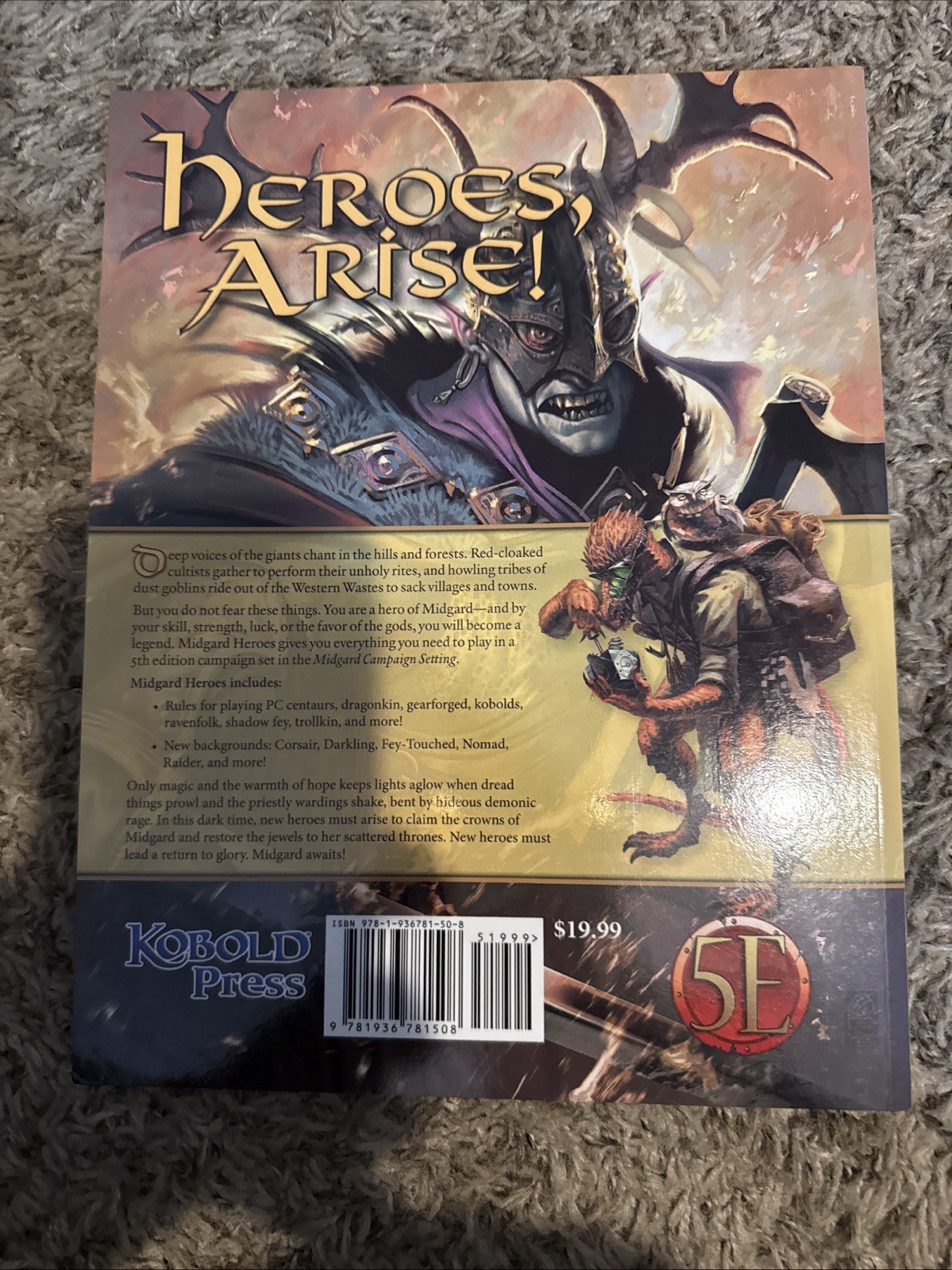 MIDGARD HEROES: NEW HEROES FOR 5TH EDITION By Dan Dillon **BRAND NEW**