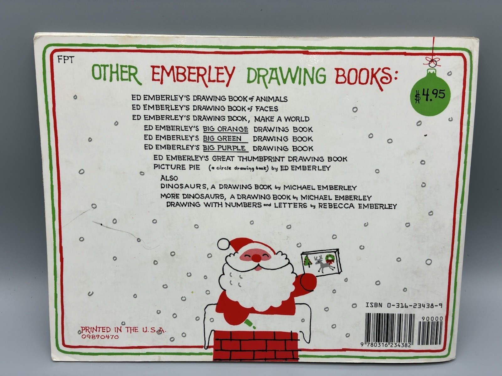 RARE Ed Emberley&rsquo;s Christmas Drawing Book 1987 Softcover Vintage 30 Pages
