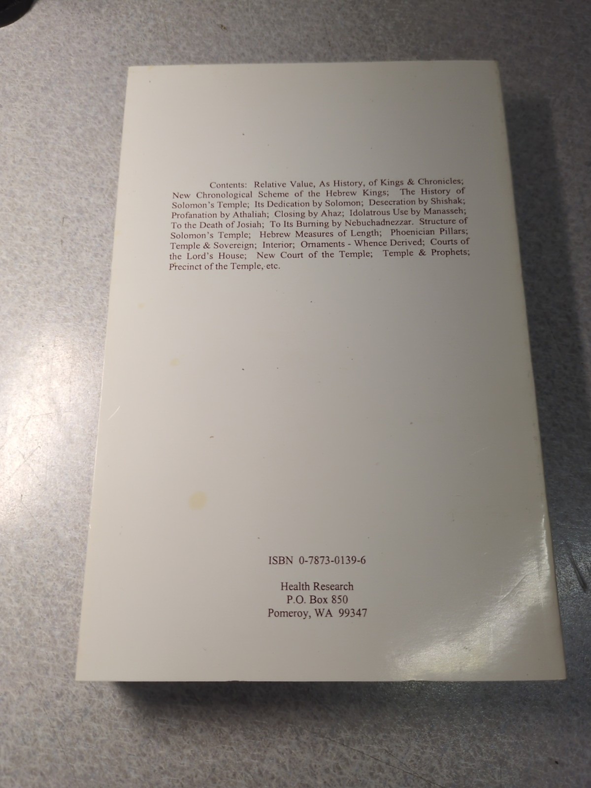 Solomon&rsquo;s Temple, Its History and Its Structure by W. Shaw Caldecott (1998)