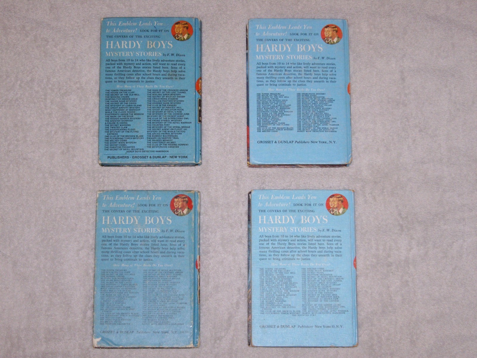 Vintage Hardcover Hardy Boys Books Blue Matte PC HC 1960&rsquo;s – 1970&rsquo;s Editions