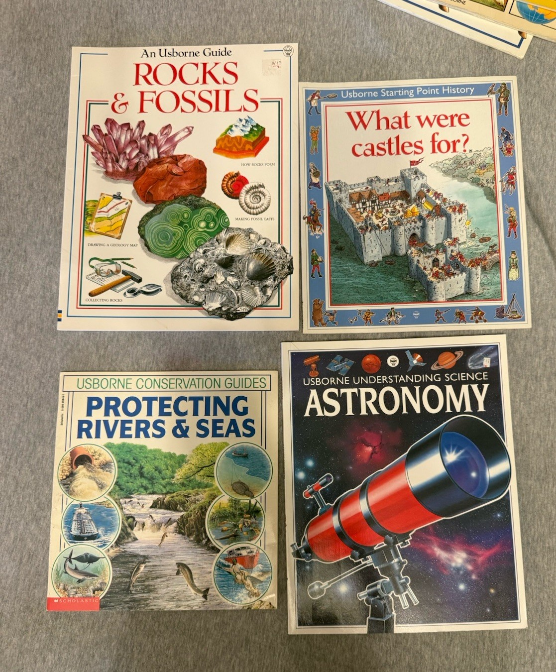 LOT of Vintage Usborne Books Science Guides 1990s Children&rsquo;s Books x 12
